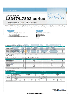L7892-31 datasheet - Laser diode