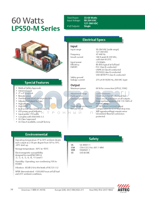 LPS52-M datasheet - 60 Watts