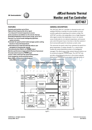 ADT7467 datasheet - dBCool Remote Thermal Monitor and Fan Controller