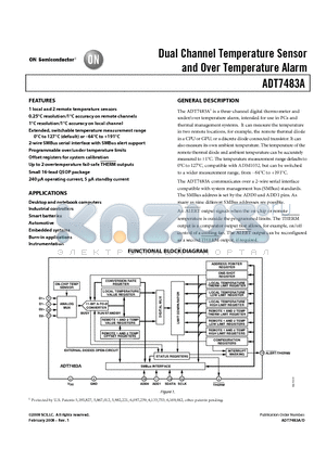 ADT7483AARQZ-RL datasheet - Dual Channel Temperature Sensor and Over Temperature Alarm