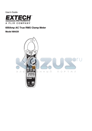 MA620 datasheet - 600Amp AC True RMS Clamp Meter