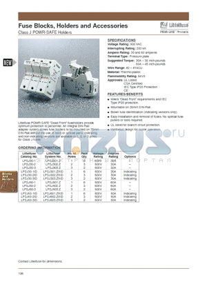 LPSJ60-2 datasheet - Fuse Blocks, Holders and Accessories