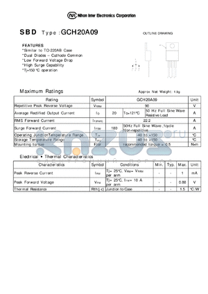 GCH20A09 datasheet - Schottky Barrier Diode