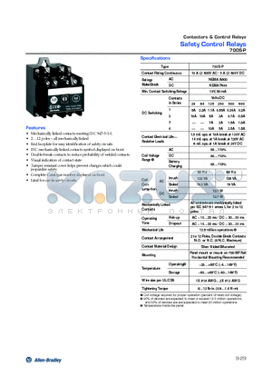 700S-DCP1020Z24 datasheet - Safety Control Relays