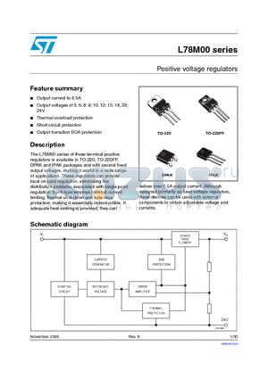 L78M09CDT-1 datasheet - Positive voltage regulators