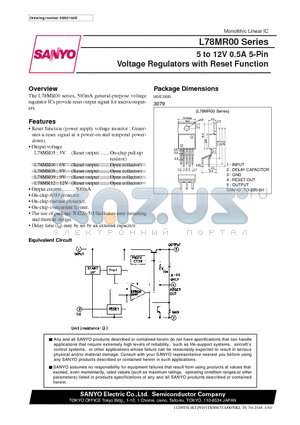L78MR00_10 datasheet - 5 to 12V 0.5A 5-Pin Voltage Regulators with Reset Function