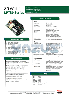 LPT81 datasheet - 80 Watts