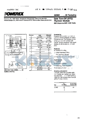 GDM20830 datasheet - Gate Turn-off (GTO) Thyristor Module