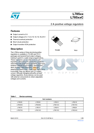 L78S18C datasheet - 2 A positive voltage regulators