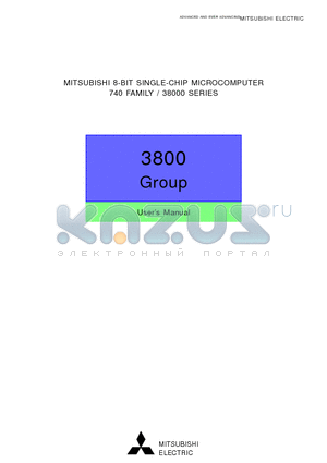 M38000E6-XXXFP datasheet - 8-BIT SINGLE-CHIP MICROCOMPUTER