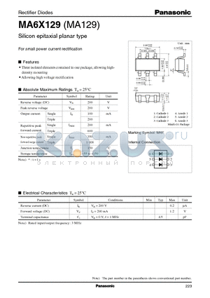 MA6X129 datasheet - Rectifier Diodes