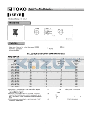 7027LYF-221M datasheet - Radial Type Fixed Inductors