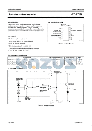 MA723CD datasheet - Precision voltage regulator