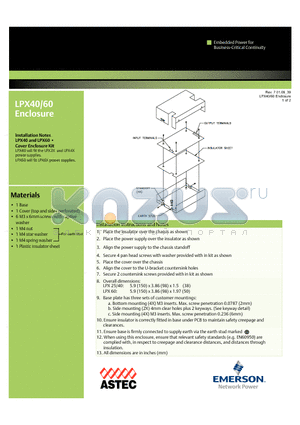 LPX60 datasheet - Embedded Power