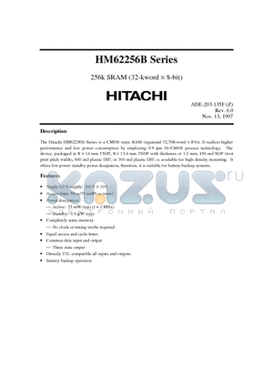 HM62256BLSP-7 datasheet - 256k SRAM (32-kword x 8-bit)