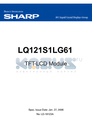 LQ121S1LG61 datasheet - TFT-LCD Module