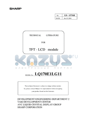 LQ170E1LG11 datasheet - TFT LCD MODULE