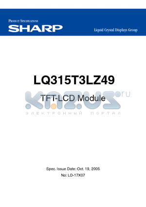LQ315T3LZ49 datasheet - TFT-LCD Module
