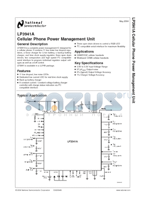 LQA48B datasheet - Cellular Phone Power Management Unit