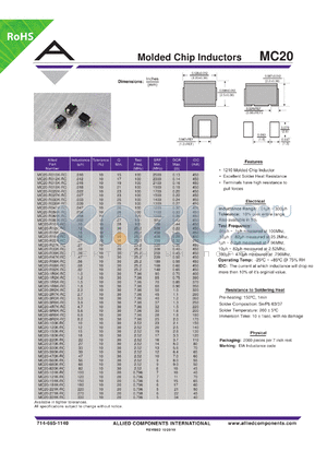 MC20-271K-RC datasheet - Molded Chip Inductors