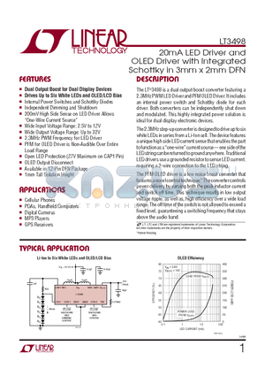 LQH32CN150K53 datasheet - 20mA LED Driver and OLED Driver with Integrated Schottky in 3mm x 2mm DFN