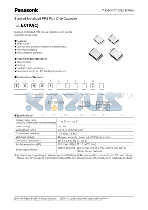 ECHU1223JC9 datasheet - Plastic Film Capacitors