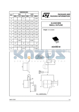 MINISO-8 datasheet - 8-LEAD MINI SMALL OUTLINE