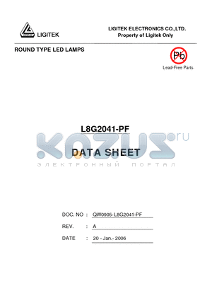 L8G2041-PF datasheet - ROUND TYPE LED LAMPS