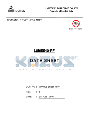 L8I65540-PF datasheet - RECTANGLE TYPE LED LAMPS
