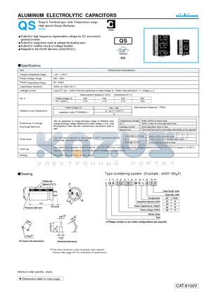 LQS2G681MELC45 datasheet - ALUMINUM ELECTROLYTIC CAPACITORS