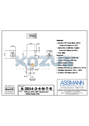 AE10393 datasheet - PCB JACK, 4P4C