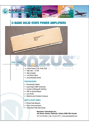 MC2393 datasheet - C-BAND SOLID STATE POWER AMPLIFIERS