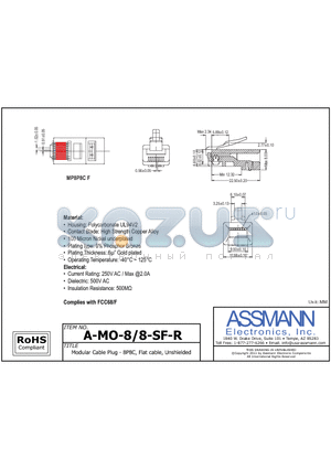 AE1478 datasheet - Modular Cable Plug
