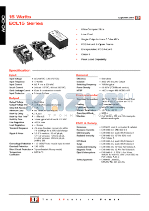 ECL15US05 datasheet - PCB Mount