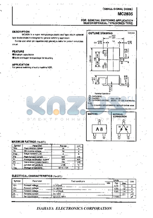 MC2835 datasheet - FOR GENERAL SWITCHING APPLICATION SILICON EPITAXIAL TYPE(SERIES TYPE)