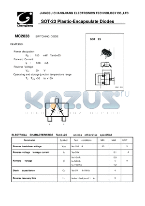 MC2838 datasheet - SWITCHING DIODE