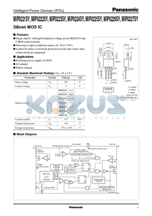 MIP0223SY datasheet - Silicon MOS IC