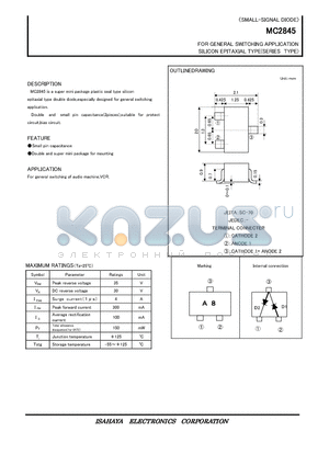 MC2845 datasheet - FOR GENERAL SWITCHING APPLICATION SILICON EPITAXIAL TYPE(SERIES TYPE)
