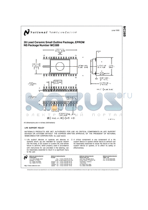 MC28B datasheet - 28 Lead Ceramic Small Outline Package, EPROM NS Package