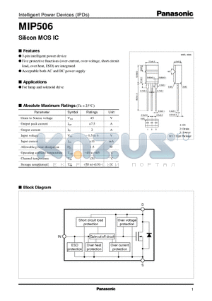 MIP506 datasheet - Silicon MOS IC