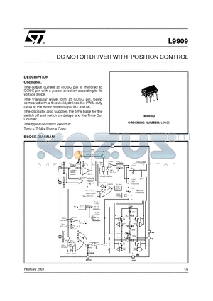 L9909 datasheet - DC MOTOR DRIVER WITH POSITION CONTROL