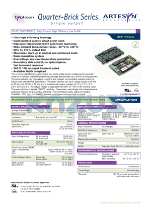 LQS80A48-1V5J datasheet - High Current, High Efficiency, Low Profile
