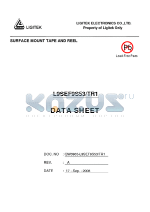 L9SEF9S53-TR1 datasheet - SURFACE MOUNT TAPE AND REEL