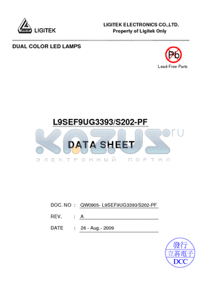 L9SEF9UG3393-S202-PF datasheet - DUAL COLOR LED LAMPS