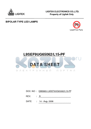 L9SEF9UG65062-L15-PF datasheet - BIPOLAR TYPE LED LAMPS