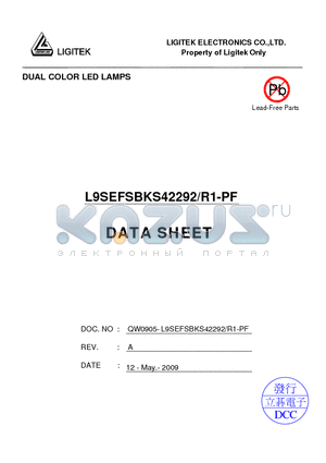 L9SEFSBKS42292-R1-PF datasheet - DUAL COLOR LED LAMPS
