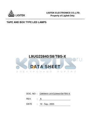 L9UG22840 datasheet - TAPE AND BOX TYPE LED LAMPS