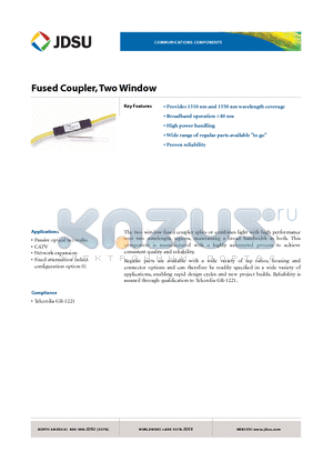 FFC-A3S21B1 datasheet - Fused Coupler,Two Window