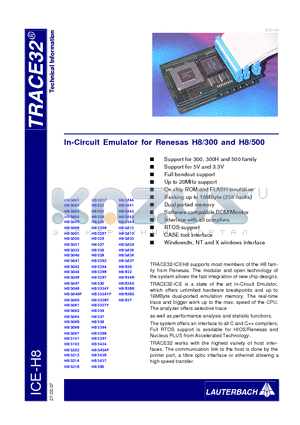 LA-6739 datasheet - In-Circuit Emulator for Renesas H8/300 and H8/500