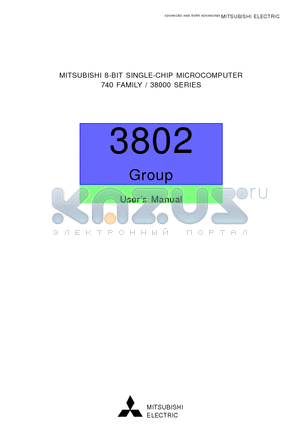 M38020E1D192SS datasheet - 8-BIT SINGLE-CHIP MICROCOMPUTER